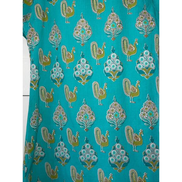 UTSA Girls Crisp 100% Cool Cotton Turquoise Dress Size 11/12 - Picture 7 of 10